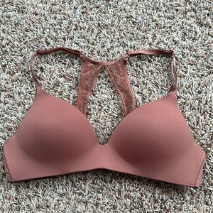Victoria's Secret Dusty Rose T-Shirt Bra with Lace Racerback
